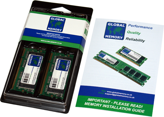 512MB (2 x 256MB) DDR 266/333MHz 200-PIN SODIMM MEMORY RAM KIT FOR ALUMINIUM POWERBOOK G4 (EARLY/LATE 2003 - EARLY/LATE 2004 - EARLY 2005, DOUBLE LAYER SD DDR Version)